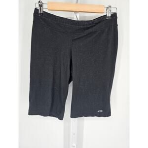 C9 By Champion Women's Black Elastic Waist Polyester Mid Rise Shorts Size S